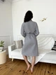 Халат вафельний жіночий COSY довгий 2XL сірий 121 - зображення 2