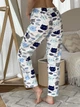 Женские Пижамные брюки COSY с сатина Котики Рыбки S молочный S311P - изображение 2