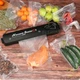 Бытовой вакууматор домашний EM Чёрный вакумный упаковщик ручной для дома + 5 пакетов для продуктов мяса - изображение 3