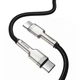 Кабель Baseus Cafule Metal Type-C to Type-C 100W (2m) black CATJK-D01 - изображение 1