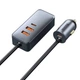Автомобільний зарядний пристрій Baseus Share Together PPS multi-port Fast charging with extension cord 120W 2U+2C Gray (CCBT-A0G) - изображение 3