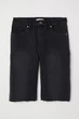 Шорты джинсовые H&M 0613147001 38 Черные - изображение 1