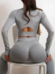 Жіночий костюм для фітнесу Whatiwear з утяжкою та ефектом Push Up (Пуш Ап) сірий S (1350-gray-S) - зображення 4