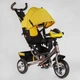 Дитячий триколісний велосипед Best Trike 6588/76-504 з музичною фарою USB Колеса піна Жовтий - зображення 1