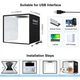 Лайтбокс (фотобокс) Puluz с LED светом PU5027B для предметной фотосьемки (макросъемки) 25*25*25 см - изображение 2