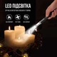 Импульсная USB зажигалка для свечей, кухни, плиты, с подсветкой прямая черная - изображение 3