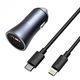 АЗУ Baseus Golden Contactor Pro Dual Quick Charger Car Charger U+C 40W (Type-C-Lightning) Dark Gray - изображение 1