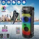 Портативна акустична система з караоке мікрофоном Winso ZQS6210W-6,5"x2 Bluetooth колонка з RGB підсвічуванням 30W + Пульт - зображення 1