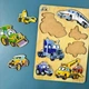 Деревянный пазл-вкладыш "Машинки-большой" Ubumblebees (ПСД058) PSD058, 7 элементов - изображение 2