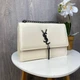 Женская мини сумка клатч YSL с цепочкой на плечо эко-кожа молочная стильная сумочка для вечеринок и выходов - изображение 7