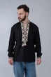 Чоловіча чорна вишиванка з льону 3XL | 56 UKR-1302 UkrGlamour - изображение 2
