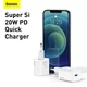 Зарядное устройство Блок и Кабель для Айфона Baseus Super Si 20W Быстрая зарядка Quick Charger Power Delivery + Кабель Type-C to Lightning 20W Белый (TZCCSUP-B02) - изображение 15