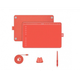 Графический планшет Multitouch Huion HS611 Coral \ red, формат A5, 5080 lpi - изображение 3