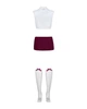 Женское Эротическое бельё костюм Студентки Obsessive Student 4 pcs costume Красный L/XL ( SO7732 ) - изображение 4