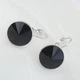 Серьги с кристаллами Сваровски 17858 2,5см*15мм Черный - изображение 3