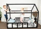 Детская кровать домик Монтессори BUSY WOOD напольная Модель 2 190х80 см черный - изображение 3