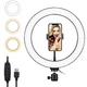 Кільцева лампа Ring Light 30 см зі штативом 2м світлодіодне LED кільце від USB набір для блогера 3 режими - зображення 4