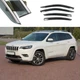 Дефлектори вікон вітровики Jeep Cherokee V (KL, 5-покоління) 2013- (з нержавіючим молдингом 3D) "FLY" - изображение 1