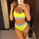 Купальник No Brand раздельный Daily трикотажный с топом и завышенной талией салатовый M - изображение 3