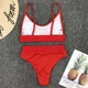 Купальник No Brand раздельный Casual трикотажный с топом и завышенной талией красный S - изображение 8