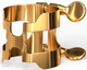 Лигатура типа Harrison + колпачок для альт саксофона D'Addario H-LIGATURE & CAP FOR ALTO SAXOPHONE Gold-Plated - изображение 2