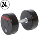 Гантель цельная профессиональная LIFE FITNESS (1шт) Pro 24кг (полиуретановое покрытие, вес 24кг) (SC-80081-24) - изображение 1