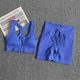 Женский костюм для фитнеса Whatiwear топ и велосипедки синий M (1352-blue-M) - изображение 2