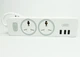 Мережевий фільтр (подовжувач) XO WL04 EU Extension Cord Socket 3роз. 3USB 10A 1.8M White - изображение 2