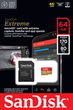Карта памяти SanDisk microSDXC 64GB Extreme A2 Class 10 V30 UHS-I U3 (SDSQXAH-064G-GN6MA) - изображение 3