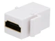 Вставка-кейстон Monoprice білий для мультимедійних настінних панелей з прохідним адаптером HDMI-FF (гніздо-гніздо) MNKS-HDMI-WH - зображення 1