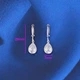 Серьги с цирконами X22300 2,6см*7мм Белый - изображение 2