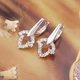Серьги с цирконами X20028 1,9см*11мм Белый - изображение 3