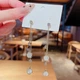 Серьги от дизайнеров Rigan 4283 7см*10мм Белый - изображение 2