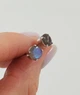 Серьги-пусеты серебряные с лабрадоритом Т27-лб - изображение 4
