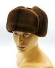 Чоловіча норкова шапка вушанка з хутра норки і замші VECONS "Молодіжка" One size коричнева пастель - зображення 3