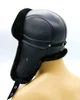Меховая шапка ушанка из норки и кожи VECONS "Пилот" 56-61 черная - изображение 9