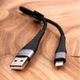 USB-кабель у нейлоновому обплетенні 0.25m Lightning Borofone BX32 - зображення 1