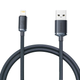 Кабель Baseus Crystal Shine Series Fast Charging Data Cable USB to iP 2.4A 1.2m Black (CAJY000001) - изображение 3
