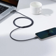Кабель Baseus Crystal Shine Series Fast Charging Data Cable USB to iP 2.4A 1.2m Black (CAJY000001) - изображение 5