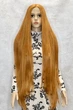 Парик на сетке PoliLy Lace Wig Super Straight тон 144B длинный светло-рыжий 100 см - изображение 2