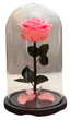 Троянда в колбі під скляним куполом яскрава ніжно рожева Rose of Love стабілізована квітка вічна троянда 16 см Pink + Кулон "Я Люблю Тебе" ста мовами світу - зображення 6