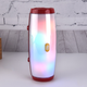 Бездротова Bluetooth колонка з RGB підсвічуванням T&G TG165C-LED зі світломузикою, USB, microSD, FM радіо Red - зображення 5