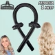 М'які шовкові бігуді для локонів з гумками та шпилькою Stely Hair Hold Чорний - зображення 1