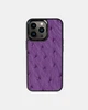 Чохол Kartell із шкіри страуса з фолікулами для iPhone 13 Pro Фіолетовий - зображення 1