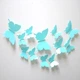 Комплект декоративных 3d бабочек Leluno Наклейки бабочки глянцевые для декора помещений, 12 шт Голубый - изображение 2