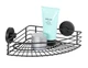 Настенная полка Wenko Vacuum-Loc® Corner Shelf Bari, сталь, черный - изображение 1