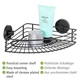 Настенная полка Wenko Vacuum-Loc® Corner Shelf Bari, сталь, черный - изображение 3