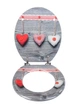 Сидіння для унітазу Wenko Bavarian Hearts, 35,5 х 42,5 см, МДФ - зображення 2