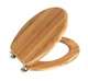 Сидение для унитаза Wenko Bamboo - хром-металлическое крепление, бамбук, 34 x 41 см, темно-коричневый - изображение 2