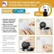 Настенная полка WENKO Static-Loc® Alba, сталь, бамбук, черный - изображение 6